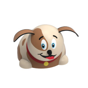 Liten hund - 3D lekeplassfigur i gummi