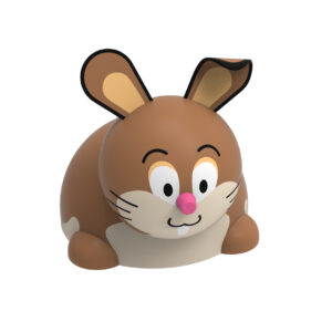 Liten kanin - 3D lekeplassfigur i gummi