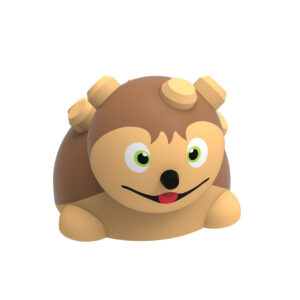 Lite pinnsvin - 3D lekeplassfigur i gummi